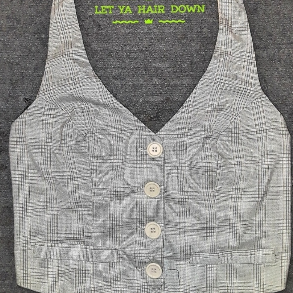 Rampage Halter/tie button vest